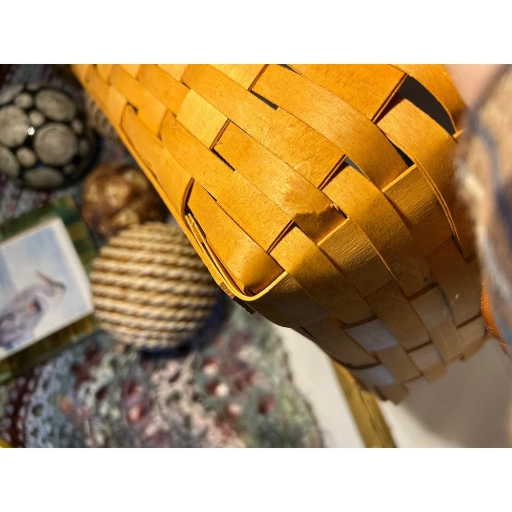 Longaberger serving Basket with Leather handles